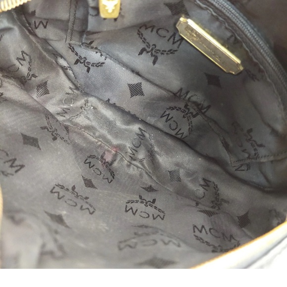 MCM Black and Gold Round Leather Crossbody - Picture 4 of 4